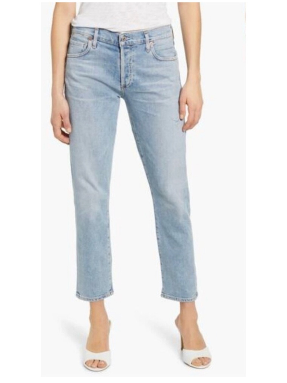 Citizens Of Humanity Emerson Cropped Light Blue Slim Straight Jeans 💙💙